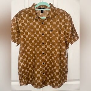 NWT RVCA MENS BUTTON UP size M
